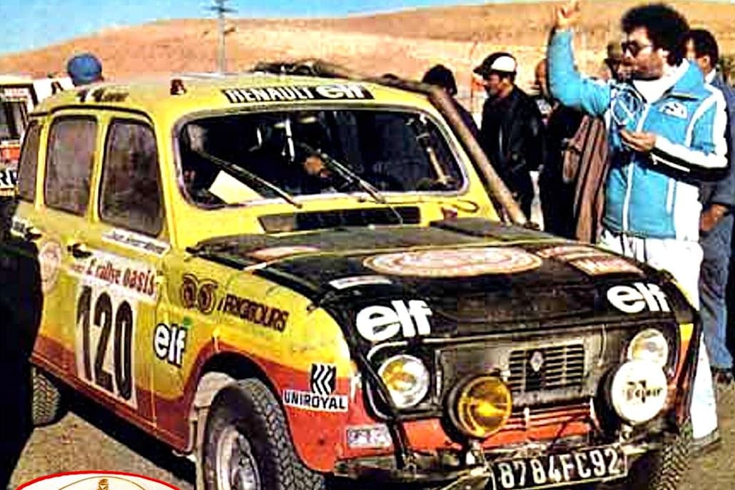 Os irmãos Marreau num Renault 4 em 1979